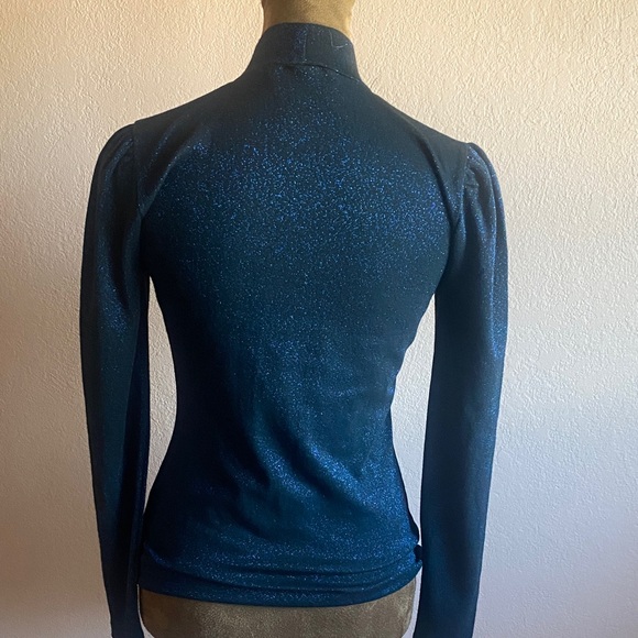 J. CREW Sparkling Navy Long Sleeve Top - Picture 5 of 9